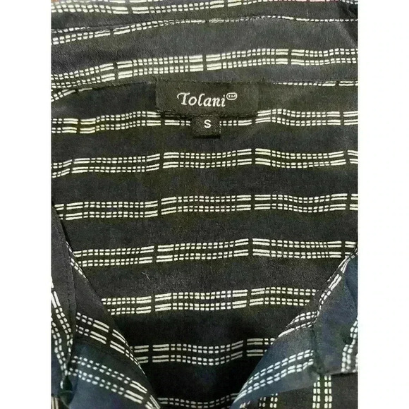 Womens Tolani Sz Small Button Up Tunic 100% Silk - Picture 6 of 7